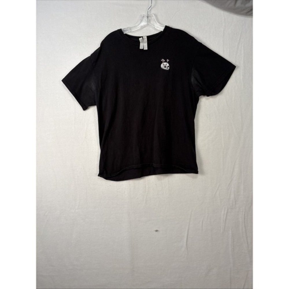 Rue 21‎ Black Skull Mushroom Shirt Delta Pro Weight Sz L K1281